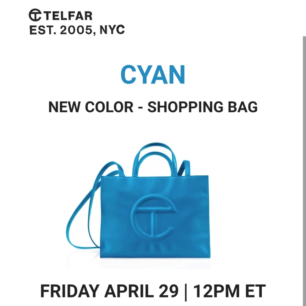 Telfar Medium Cyan Bag